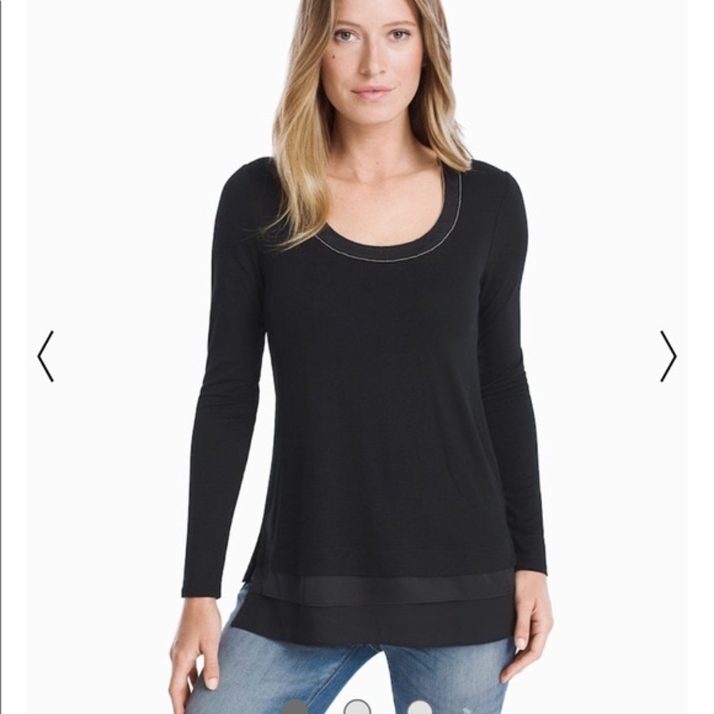 NWT White House Black Market ball chain tee